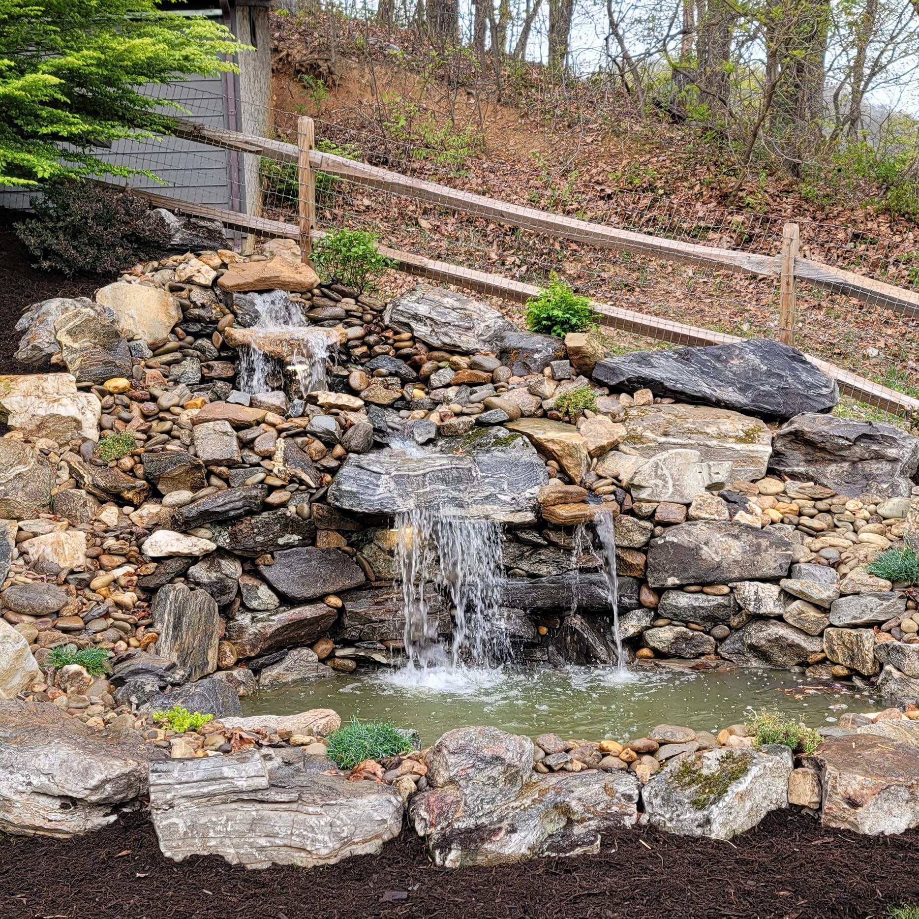 Water feature and landscape area